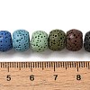 Natural Lava Rock Dyed Beads Strands G-Z036-A01-19-4