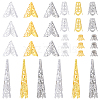 240Pcs 12 Styles Iron Bead Caps IFIN-YW0003-84-1
