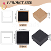   48Pcs 2 Styles Square Kraft Paper Cardboard Jewelry Ring Boxes CBOX-PH0002-24-2
