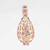 Brass Locket Pendants KK-Q748-071RG-1