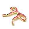 Brass Enamel Connector Charms KK-D098-01G-02-2