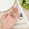 Gorgecraft 2Pcs 2 Colors Leather and Zinc Alloy Mobile Phone Finger Rings AJEW-GF0005-82-3