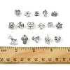 64Pcs 16 Styles Tibetan Style Alloy European Large Hole Beads FIND-FS0002-63-5