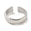 Non-Tarnish 304 Stainless Steel Open Cuff Ring RJEW-C067-03P-2