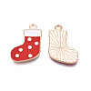 Christmas Alloy Enamel Pendants X-ENAM-Q442-63B-3