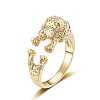 Brass Cuff Rings for Women Men PW-WG105B4-02-1