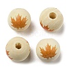 Autumn Wood European Beads WOOD-H105-04D-01-1