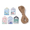 50Pcs Christmas Theme Paper Printed Gift Tags CDIS-H007-08-1