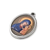 304 Stainless Steel Printed Religion Pendants STAS-G387-03P-09-2