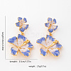 Alloy Enamel Stud Earrings for Women WG594FD-01-4