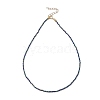 Faceted Rondelle Glass Beaded Necklaces NJEW-JN03004-4