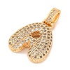 Brass Micro Pave Cubic Zirconia Pendants KK-C076-29A-G01-2