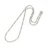 304 Stainless Steel Figaro Chain Necklace Making LS-STAS-A028-N022MP-1