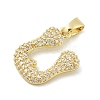 Brass Micro Pave Cubic Zirconia Pendants ZIRC-C012-01G-21-2