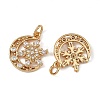 SHEGRACE Brass Pave Clear Cubic Zirconia Charms XGRQ4D726-665G-2