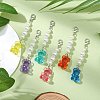 30Pcs 6 Colors Bear Transparent Acrylic Pendant Decorations HJEW-JM02726-2