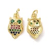 Brass Micro Pave Colorful Cubic Zirconia Pendants KK-E068-VF118-1