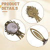 5Pcs Round Natural Rose Quartz & Blue Spot Jasper & Dyed White Jade & Dyed Agate & Opalite Bookmarks AJEW-CA00018-4