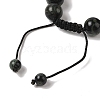 10mm Round Natural Kambaba Jasper Braided Bead Bracelets BJEW-C067-01C-21-4