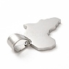 Non-Tarnish 304 Stainless Steel Pendants STAS-M321-02P-2