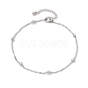 304 Stainless Steel Singapore Chain Anklets AJEW-AN00646-2