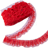 Gorgecraft 10M Polyester Flower Lace Ribbon with Paillettes OCOR-GF0003-34A-1