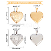 DICOSMETIC 8Pcs 2 Style 316 Stainless Steel Locket Pendants STAS-DC0003-98-3