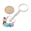 Alloy Heart Charm Keychains KEYC-JKC00607-3