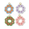 Seed Beads Beaded Charms PALLOY-MZ00205-1