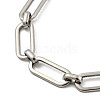 304 Stainless Steel Oval Link Chains Bracelets for Men & Women BJEW-D042-21P-2