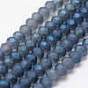 Full Rainbow Plated Faceted Rondelle Glass Bead Strands EGLA-L007-I01-4mm-2