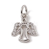 Brass Micro Pave Cubic Zirconia Charms ZIRC-F132-03P-1