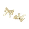 Hollow Bowknot Brass Stud Earrings EJEW-Q811-16G-2