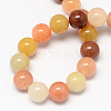 Natural Red and Yellow Jade Bead Strands G-R193-06-6mm-2