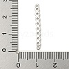 Brass Pave Cubic Zirconia Three Flat Round Links Connector Charms KK-P277-52D-A-4