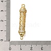 Rack Plating Brass Micro Pave Cubic Zirconia Hollow Column Links Connector Charms ZIRC-F142-50B-G01-3