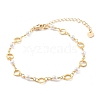 Brass Ring Link Chain Bracelets BJEW-JB06164-1