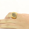 The Seven-Pointed Star Pattern 304 Stainless Steel Finger Rings FS-WGB7142-19-2