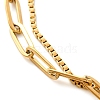 304 Stainless Steel Multi-Strand Chain Bracelets BJEW-G711-03A-G-2