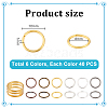 1 Box 6 Color Iron Open Jump Rings IFIN-PH0001-10mm-08-2