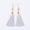 Ice Silk Thread Tassel Dangle Earrings EJEW-P142-A-3