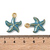 304 Stainless Steel Enamel Pendants STAS-L316-22G-04-3