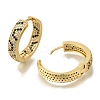 Rack Plating Brass Micro Pave Cubic Zirconia Hoop Earrings EJEW-H016-20G-2