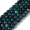 Dyed & Heated Natural Dragon Veins Agate Beads Strands G-P539-A01-28-1