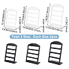 DELORIGIN 6Pcs 6 Styles 4-Tier PP Plastic Slant Back Earring Organizer Display Stands EDIS-DR0001-03-2