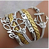 Suede & Imitation Leather Cord Knitted Multi-strand Bracelets WGD6FE3-02-1