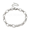 304 Stainless Steel Oval Link Chains Bracelets for Men & Women BJEW-D042-45P-4