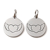 Non-Tarnish 304 Stainless Steel Charms LS-STAS-D050-07P-15-1