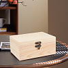 Wood Keepsake Box Gift Cases with Metal Clasps and Hinged Lid CON-CL0001-11-7