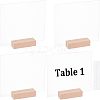 Olycraft 4Pcs Blank Acrylic Plates & 4Pcs Rectangle Beechwood Name Card Holder AJEW-OC0002-72-1